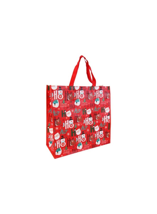 Eurowrap Happy Christmas Ho Ho Ho Jumbo Gift Bag (Red)